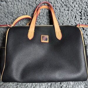 Dooney & Bourke Olivia Black and Tan Leather bag